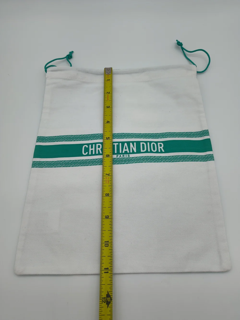 CHRISTIAN DIOR Green Toile de Jouy Dust Bag Drawstring Gift Pouch NWOT